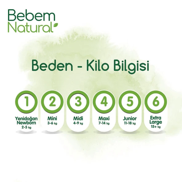 Bebem Natural Bebek Bezi 3 Beden Midi Aylık Fırsat Paketi 170 Adet - Resim 8