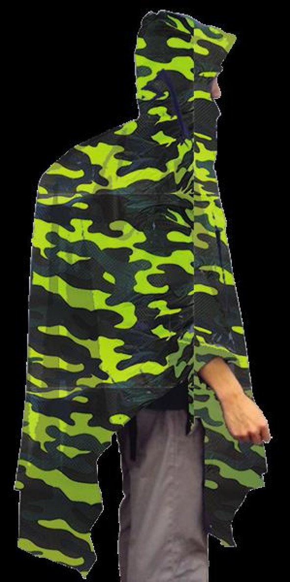 Jr Gear Poncho Unisex Panço Yağmurluk-KAMUFLAJ ürün görseli 1