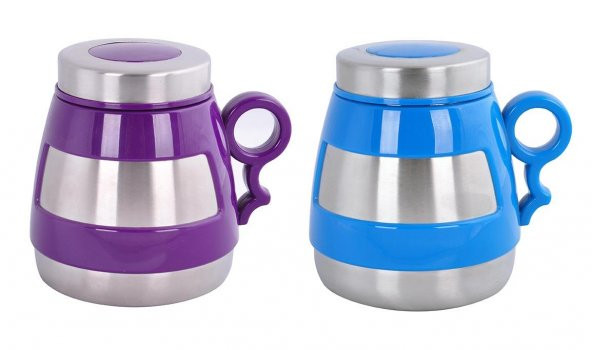 Andoutdoor AND431 İçi Dışı Çelik Plastik Desenli Kupa Mug-STD ürün görseli 1