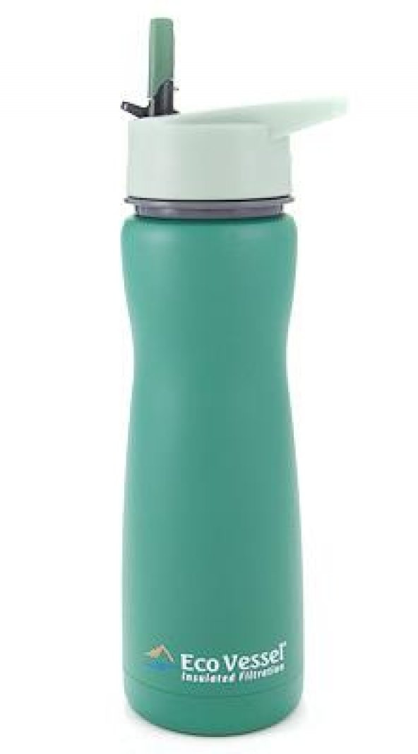 Eco Vessel Aqua Vessel Insulated Filtre Bottle Termos 0.50 Litre-YEŞİL ürün görseli 1