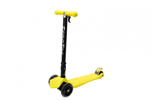 Xslide Işıklı Tekerlekli Scooter-SARI - Resim 3