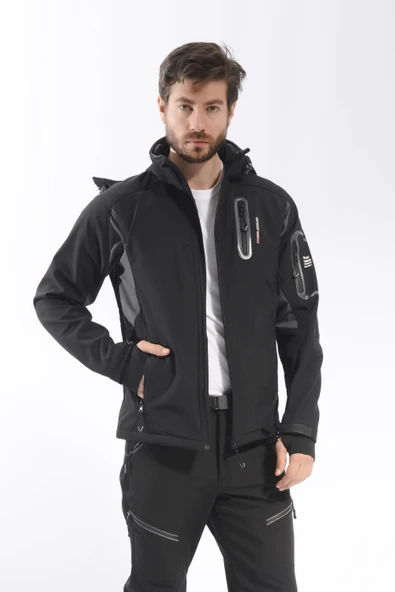 FreeCamp Eagle Softshell Ceket-SİYAH - Resim 11