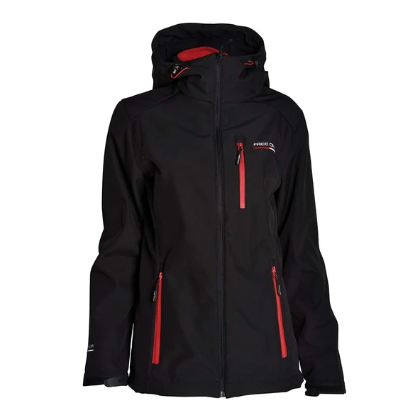 FreeCamp Kadın 3in1 Softshell Ceket-SİYAH - Resim 4