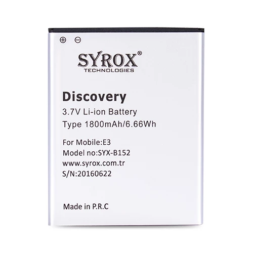 Syrox General Mobile Discovery E3 Batarya 1800 mAh B152 ürün görseli 1