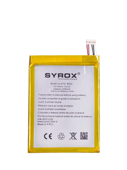 Syrox General Mobile Discovery 2 Batarya 2500 mAh B202 ürün görseli 1