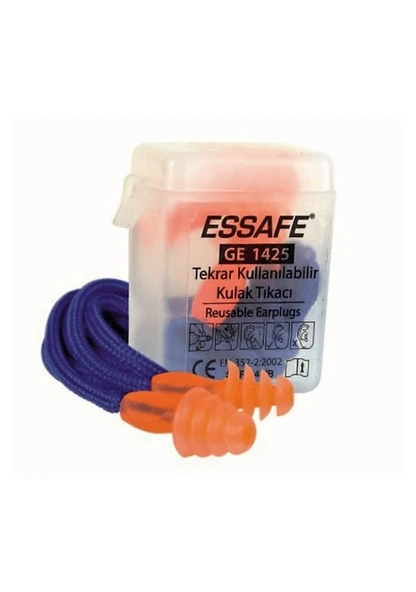 Essafe Ge-1425 Çam Tipi Ipli Kutulu Kulak Tıkacı - 10 çift ürün görseli 1