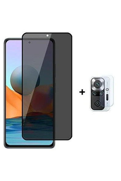 Redmi Note 10 Pro Uyumlu Arka Kamera Lens Koruma (2 Adet) Ve Hayalet Privacy Ekran Koruyucu ürün görseli 1