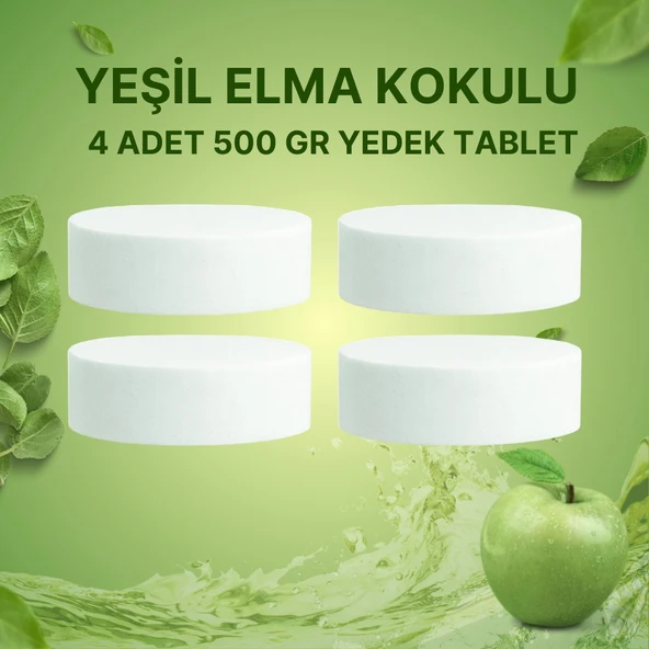 2 Adet 2x500Gr - YEŞİL ELMA - Nem Alıcı Rutubet Giderici Yedek Tablet ürün görseli 1