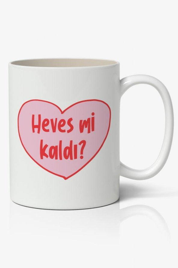 Hevesmi Kaldı Baskılı Kupa Bardak Baskılı Kahve Kupa Bardak ürün görseli 1