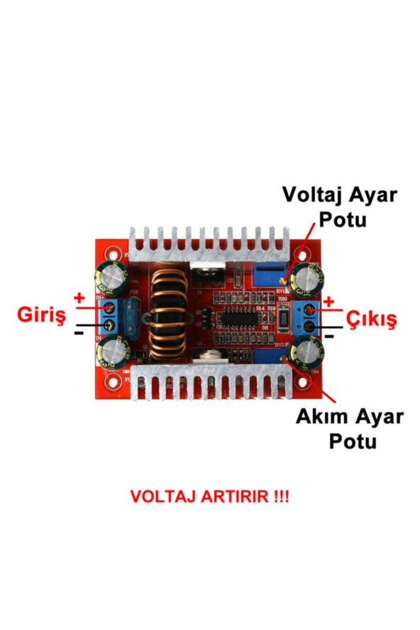 400W Akım Kontrollü Boost Voltaj Yükseltici Modül  Led Sürücü ürün görseli 1