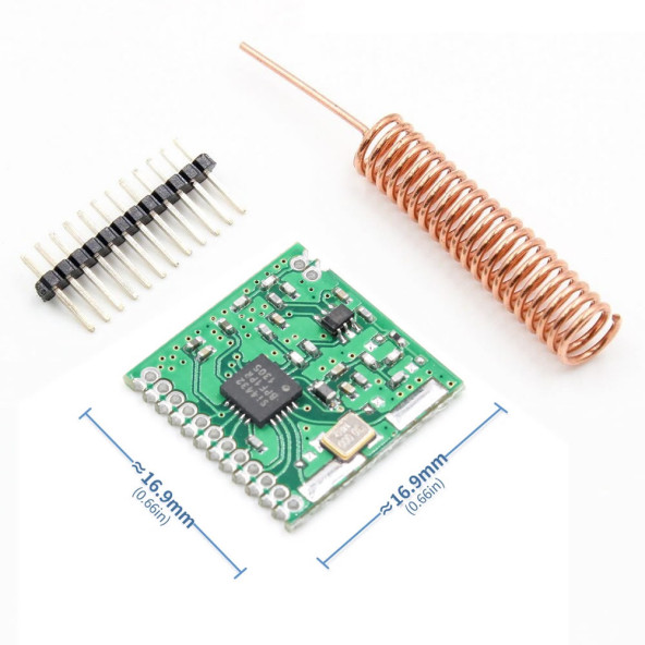 SI4432 433MHz RF Kablosuz Haberleşme Modülü  Transceiver ürün görseli 1