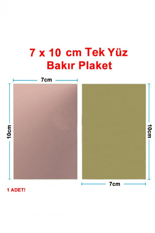 7x10cm Tek Yüz Bakır Plaket Pcb Elektronik Baskı Devre Prototip Test Deney Deneme Kartı FR4 Kaliteli Pcb Levha ürün görseli 1