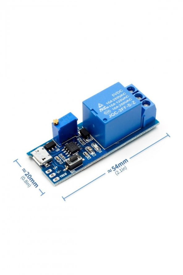 5V-30V Micro Usb Zaman Gecikme Röle Modülü 0-24sn Potansiyometre ürün görseli 1