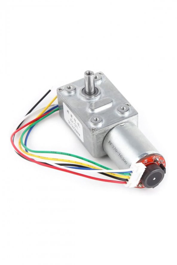 JGY-370B DC Motor 12V 30Rpm Enkoderli Redüktörlü Hız Okuyucu Disk ürün görseli 1