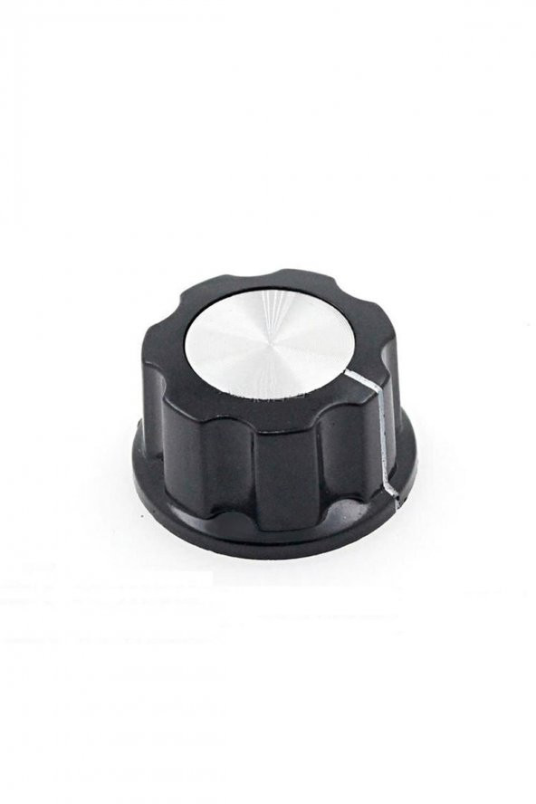 Plastik Pot Başlığı 16mm Siyah Gümüş Rotary Enkoder Ses Kontrol ürün görseli 1