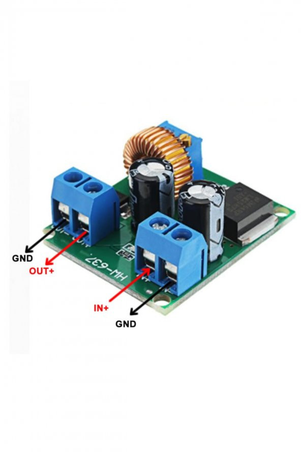 LM2587 Ayarlı Voltaj Yükseltici Modül 40V 5A  Step Up Boost Modül - Resim 2