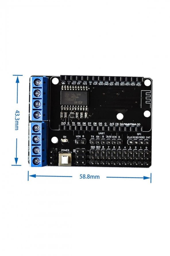Nodemcu L293D Shield Motor Sürücü  ESP8266 Kablosuz İnternet Wifi Motor Uzaktan Kontrol ürün görseli 1