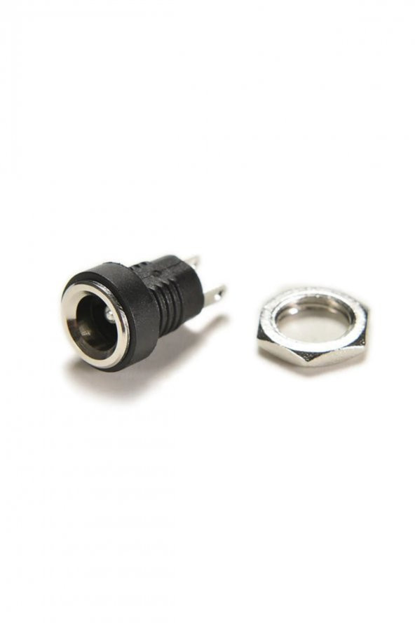 5.5mm x 2.1mm DC Güç Soketi Plastik Panel Montaj Tip Adaptör ürün görseli 1