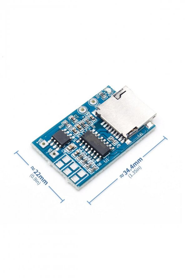 GPD2846A Mp3 Ses Çalma Modülü  Micro Sd Hafıza Kartı 4ohm 2w Amfi 3 Buton Kontrol Ürün ürün görseli 1