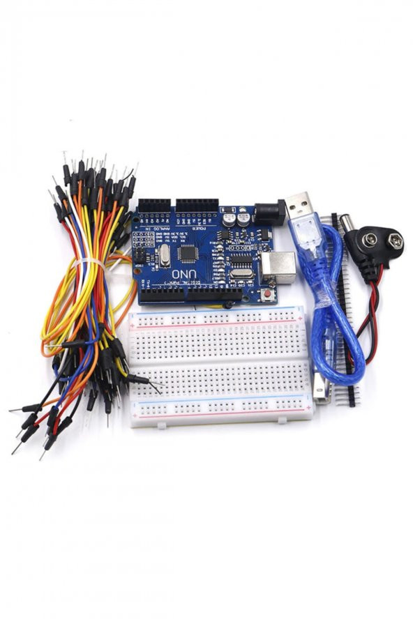 Arduino Uno R3 Başlangıç Seti 70 Parça Breadboard Pil Kablo - Resim 3