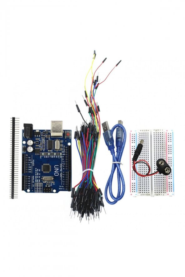 Arduino Uno R3 Başlangıç Seti 70 Parça Breadboard Pil Kablo - Resim 5