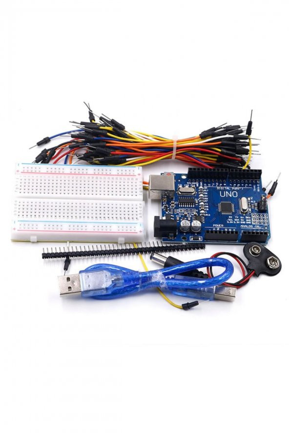 Arduino Uno R3 Başlangıç Seti 70 Parça Breadboard Pil Kablo - Resim 6