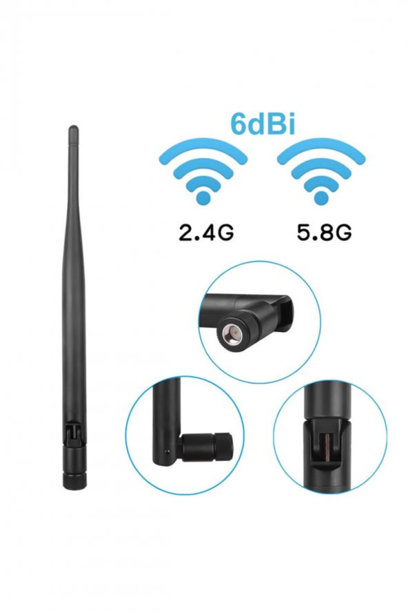 6dBi SMA Erkek Anten Dikey 20cm RF Wifi Sinyal Kuvvetlendirici 2.4GHz 5.8GHz 2G 3G 4G ürün görseli 1