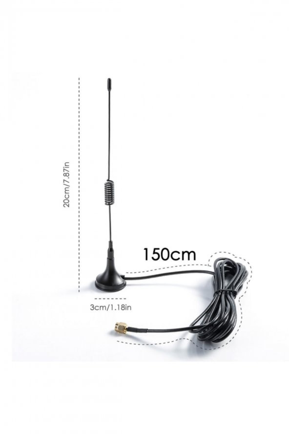 315Mhz Dış Mekan Anten Sma Erkek 1.5 Metre Kablo  3dbi 50ohm 700M ürün görseli 1