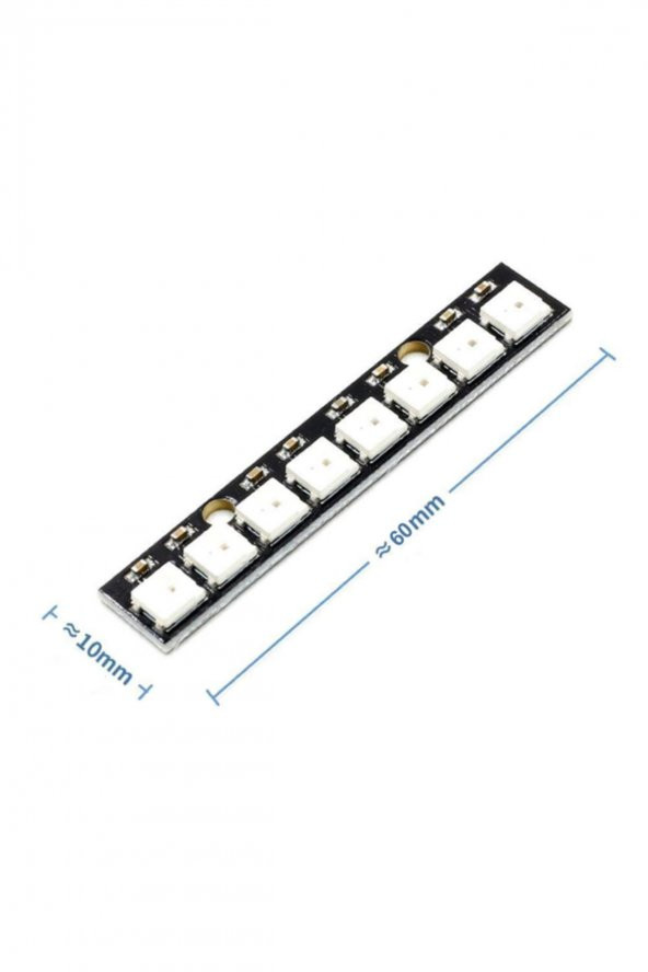 8 Bit NeoPixel WS2812B 5050 Rgb Led Modül  8li 5050 Adreslenebilir Rgb Stick Lamba Strip Kart Full Color ürün görseli 1