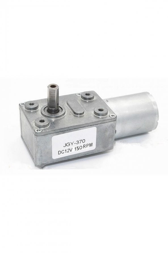 12V 150Rpm JGY370 Redüktörlü DC Motor M3 Vida Delikli 150Rpm ürün görseli 1