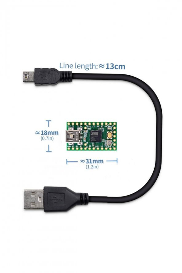 Teensy 2.0 ATmega32u4 Kit Microchip Atmel Geliştirme Kartı Arduin ürün görseli 1