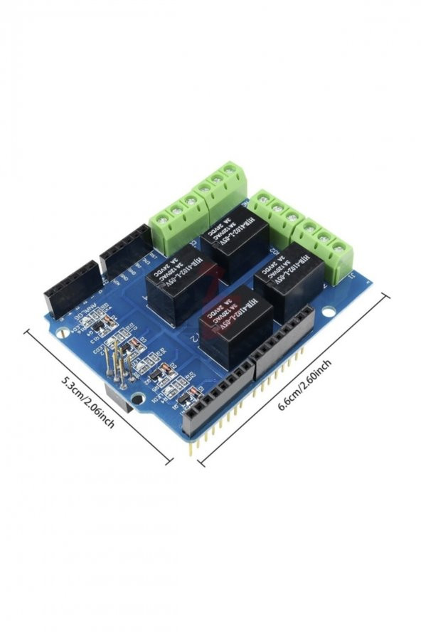 Arduino 4 Kanal Röle Shield  DC 24V 3A - Resim 2
