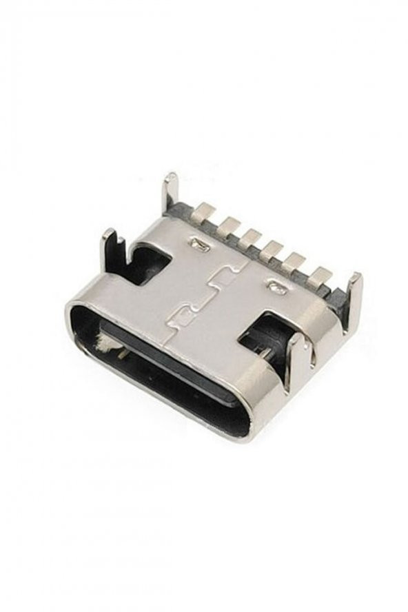 Type-C Usb Soket 6 Pin Smd USB 3.1 Cep Telefonu Elektronik Cihaz Usb Port Konnektör Şarj Soketi Dişi ürün görseli 1