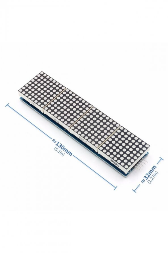 MAX7219 4 Adet 8x8 64 Nokta Led Matrix Modül  Dot Matrix 5V Ortak Katot Led Ekran Saat ürün görseli 1