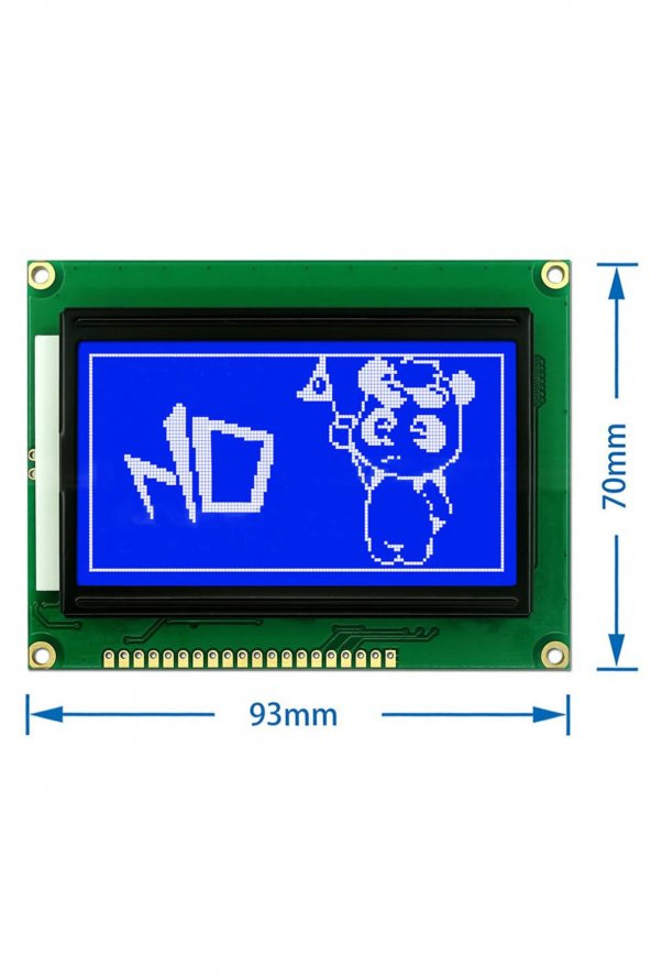 2.9 Inch 12864B V2.0 Mavi Glcd Modül  Spi 5V 128x64 Pixel Grafik Lcd Display Ekran ürün görseli 1