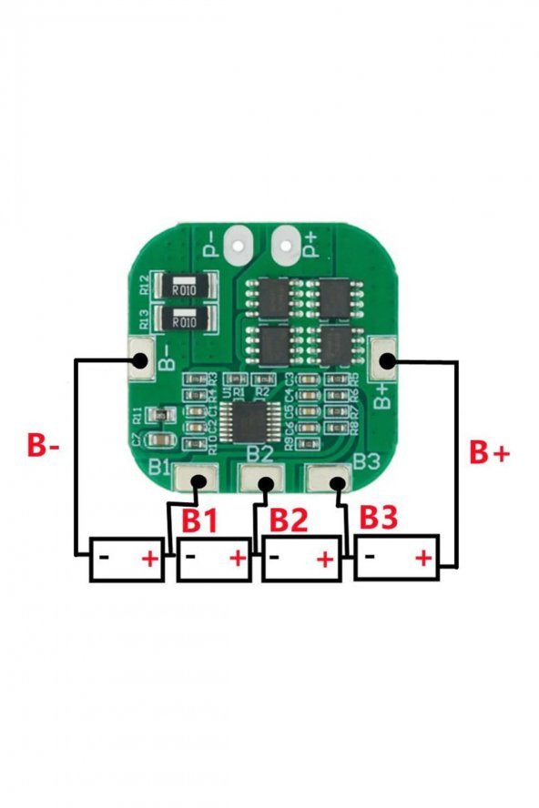 4S 20A Lityum Batarya BMS Koruma Kartı Pil Li-ion 18650 16.8V  2 ürün görseli 1