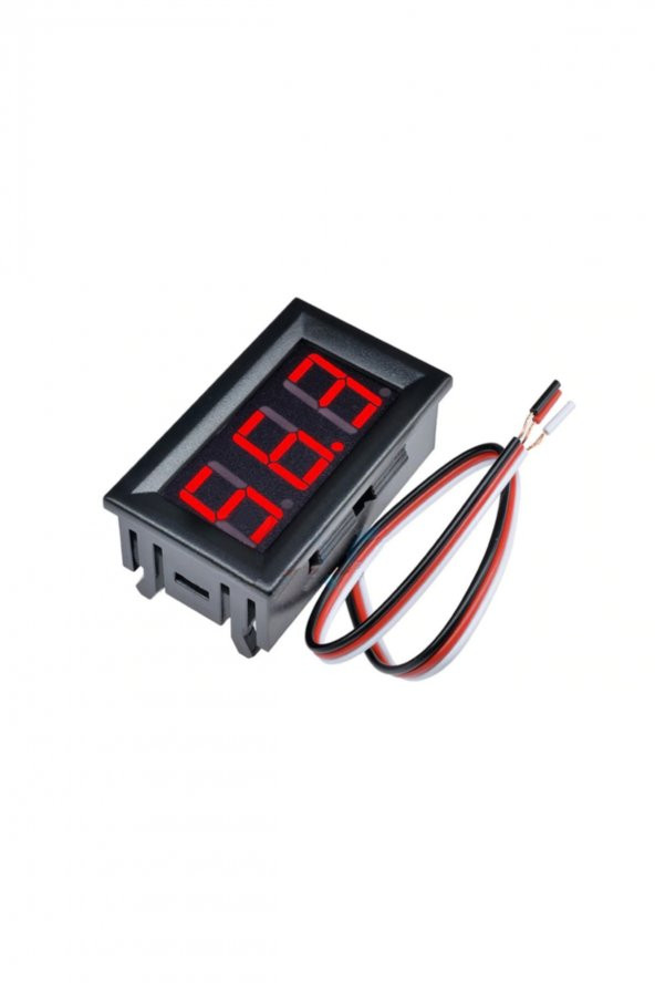 0.56 inch DC 0-100V Digital Kırmızı Voltmetre 3 Telli Panel Tip ürün görseli 1