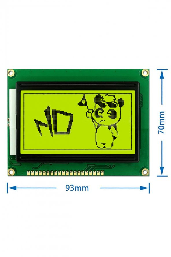 2.9 Inch 12864B V2.0 Yeşil Glcd Modül  Spi 5V 128x64 Pixel Grafik Lcd Display Ekran ürün görseli 1
