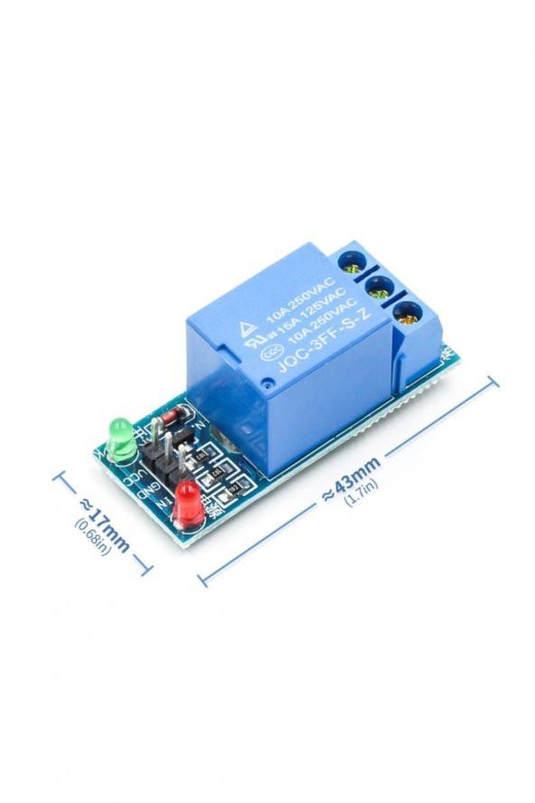 1 Kanal 12V Röle Modül AC 250V 10A Arduino ürün görseli 1