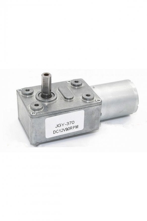 12V 90Rpm JGY370 Redüktörlü DC Motor M3 Vida Delikli 90 Rpm ürün görseli 1