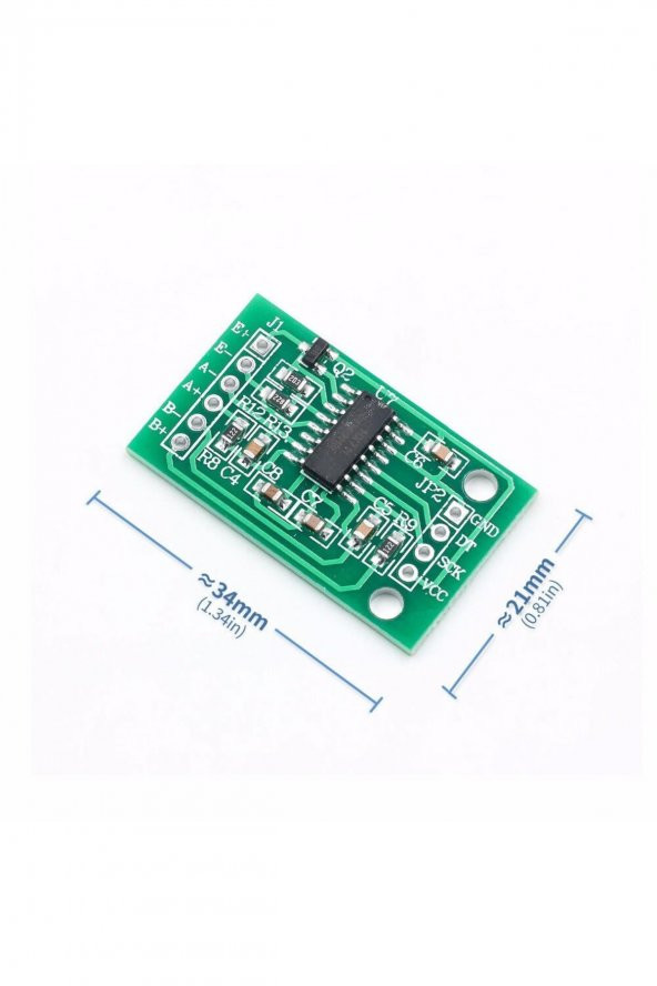HX711 Çift Kanal Ağırlık Sensör Modülü Basınç Tartı Load Cell 24bit ADC 2 Kanal 128x Kazançlı PGA ürün görseli 1