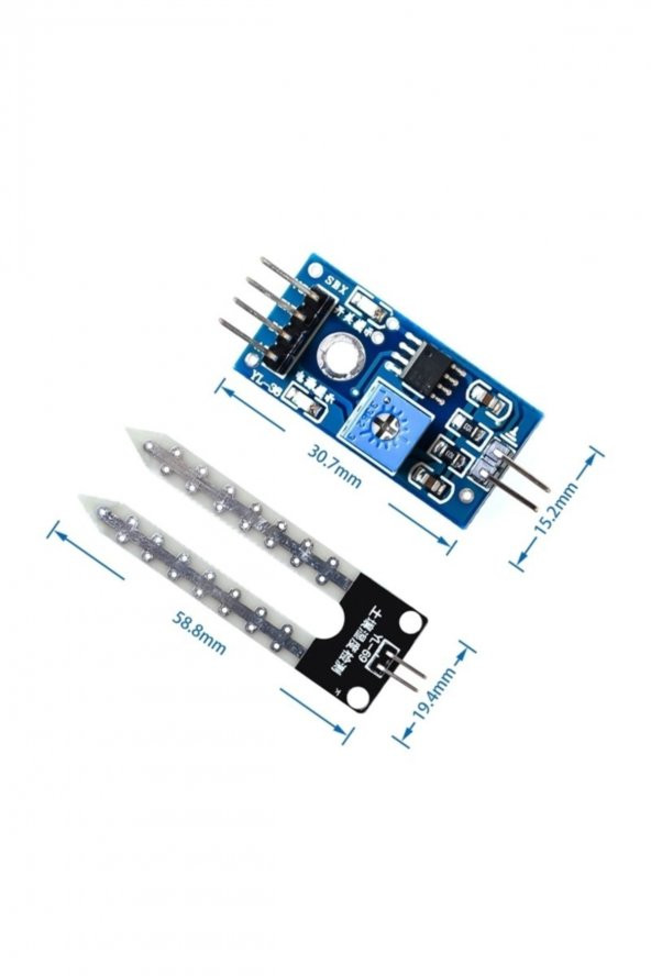 Toprak Nem Sensörü Arduino Higrometre Soil Moisture Sensor - Resim 2