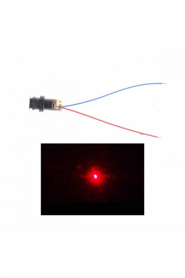 Kablolu Kırmızı Nokta Lazer Modül Plastik Kafa 5mW 650nm 3V 5V 6mm 15 Metre Mesafe Lazer Diyot Modül ürün görseli 1