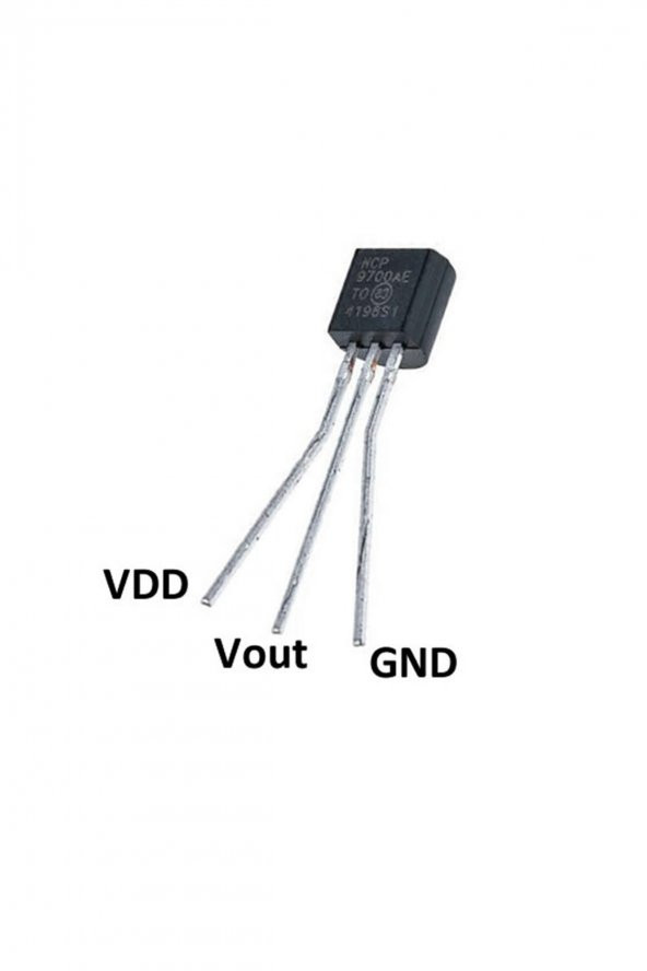 Microchip MCP9700-E/TO Analog Sıcaklık Isı Sensörü  LM35 Muadili -40C +125C 3 Pin To92 Otomotiv Termostat ürün görseli 1