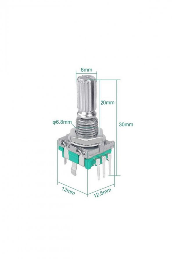 EC11 Rotary Encoder Butonlu 20 Adım Pwm 360 Derece Döner Butonlu Dijital Potansiyometre Menu Motor ürün görseli 1