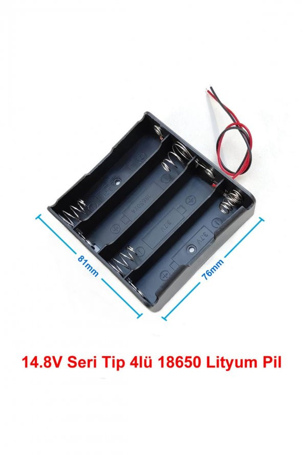 18650 4lü Pil Kutusu Seri  4 Adet 14.8V Seri Lityum Lion Batarya Yuvası Mobil Güç Kaynağı Powerbank ürün görseli 1