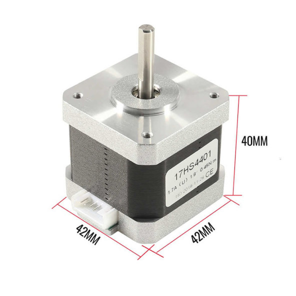 17HS4401 Nema 17 Step Motor 0.42N.m D Mil 2 Faz 1.5A 1.8 Derece 200 Adım 3D Yazıcı Printer - Resim 6