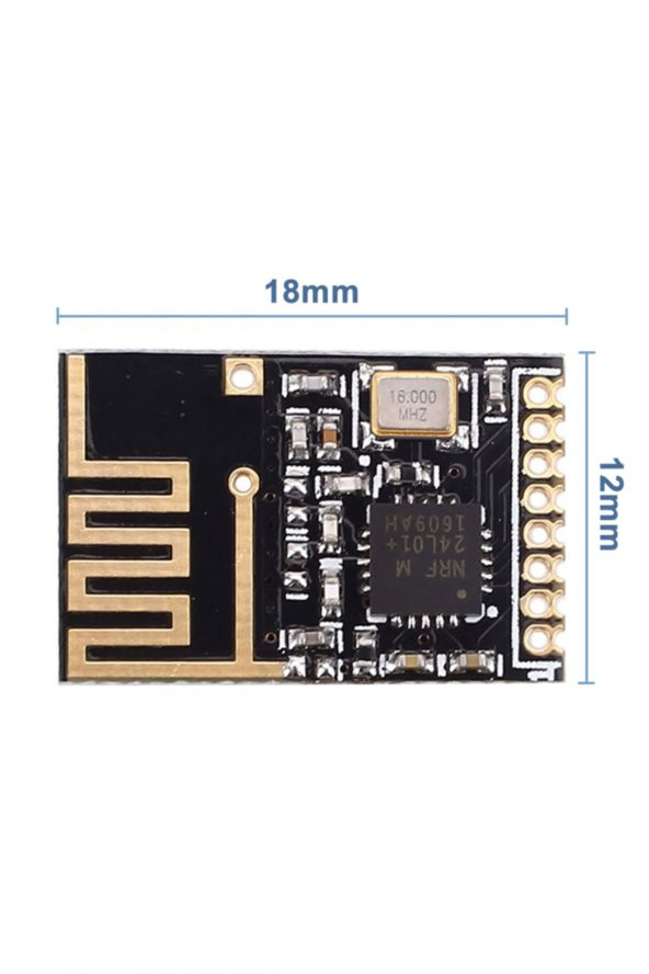 Mini SMD NRF24L01 2.4GHz RF Haberleşme Modülü Kablosuz Tranceiver ürün görseli 1