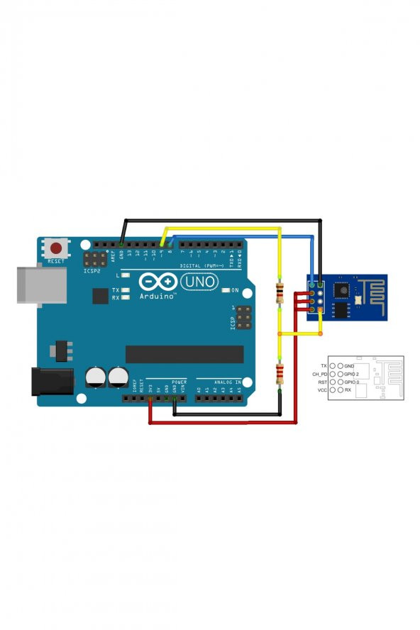 ESP-01 ESP8266  WIFI Modül - Resim 8