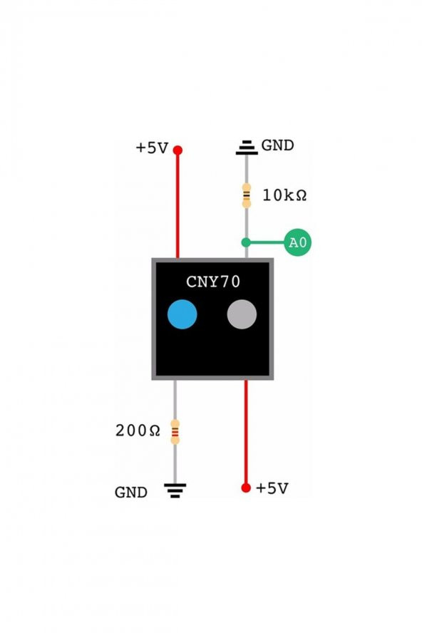 CNY70 Kızılötesi Sensör Transistör Çıkışlı Reflektif Optik Sensör 950nm - Resim 5